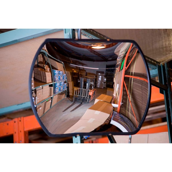 Roundtangular Acrylic Convex Mirror, Indoor, 24x36,160, Viewing Angle